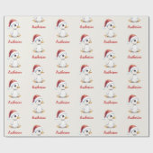 Personalized Cute Festive Christmas Goose Duck  Cadeaupapier (Vlak)