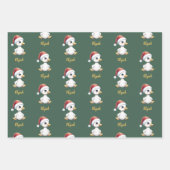 Personalized Cute Festive Christmas Goose Duck Inpakpapier Vel (Voorkant 2)