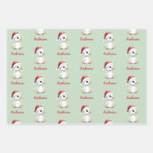 Personalized Cute Festive Christmas Goose Duck Inpakpapier Vel (Voorkant)