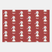 Personalized Cute Festive Christmas Goose Duck Inpakpapier Vel (Voorkant 2)