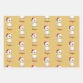 Personalized Cute Festive Christmas Goose Duck Inpakpapier Vel (Voorkant)