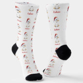 Personalized Cute Festive Christmas Goose Duck  Sokken (Gebogen)