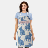 Personalized Cute French Bulldog Schort (Gedragen)