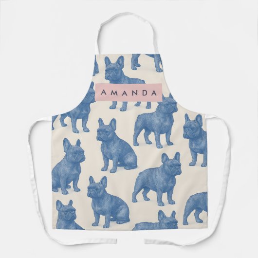 Personalized Cute French Bulldog Schort (Voorkant)