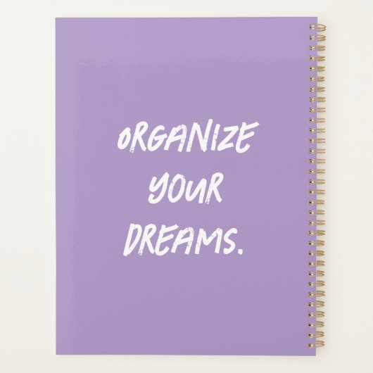 Personalized Cute Green Kitty Cat Planner (Achterkant)