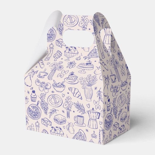 Personalized Cute Hand Drawn Food Bedankdoosjes (Achterkant)