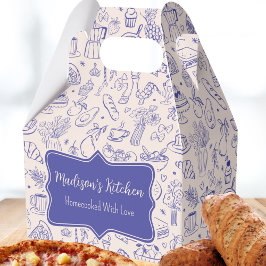 Personalized Cute Hand Drawn Food Bedankdoosjes