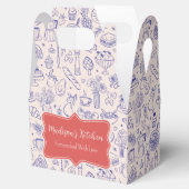 Personalized Cute Hand Drawn Food Bedankdoosjes (Geopend)