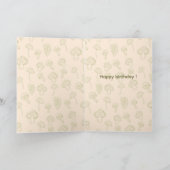 Personalized Cute Hedgehog Birthday Card Kaart (Binnen)