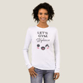 Personalized Cute Kawaii Let's Gym Tri-Blend Shirt (Voorkant)