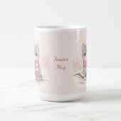 Personalized Cute Kitten Winter Mug Koffiemok (Center)