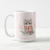 Personalized Cute Kitten Winter Mug Koffiemok (Links)
