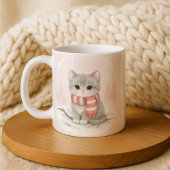 Personalized Cute Kitten Winter Mug Koffiemok