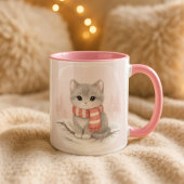 Personalized Cute Kitten Winter Mug Mok