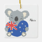 Personalized Cute Koala Australian Christmas Keramisch Ornament (Voorkant)