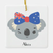 Personalized Cute Koala Australian Christmas Keramisch Ornament (Voorkant)
