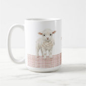 Personalized Cute Lamb Baby Sheep Name Mug Koffiemok (Links)