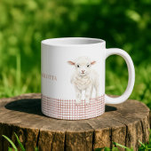 Personalized Cute Lamb Baby Sheep Name Mug Koffiemok