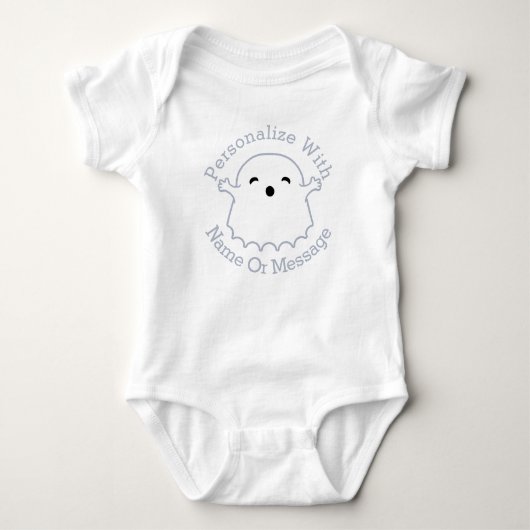 PERSONALIZED Cute Little Ghost Romper (Voorkant)