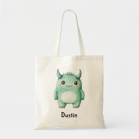 Personalized Cute Little Monster Trick-or-Treat Ba Tote Bag (Voorkant)