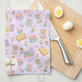 Personalized Cute Magic Monogram Kitchen Towels Theedoek (Quarter Fold)