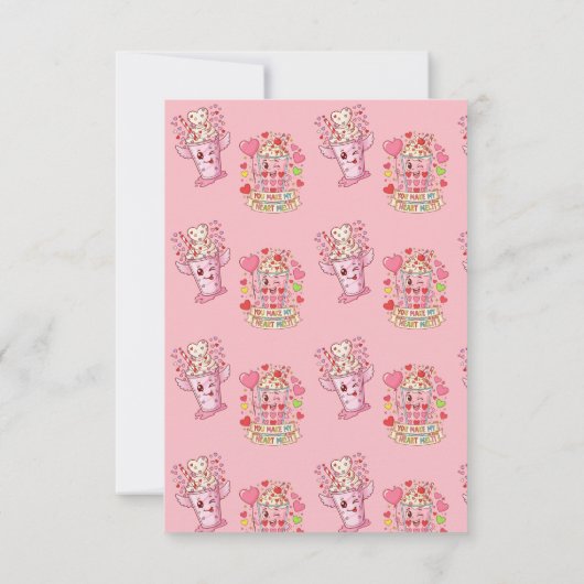 Personalized Cute Milkshake Classroom Valentine (Achterkant)