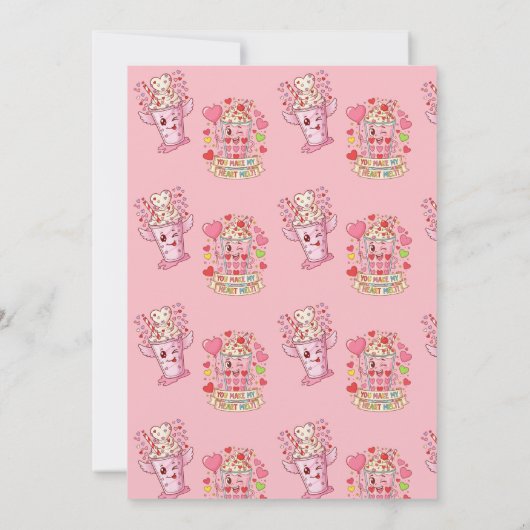 Personalized Cute Milkshake Classroom Valentine (Achterkant)