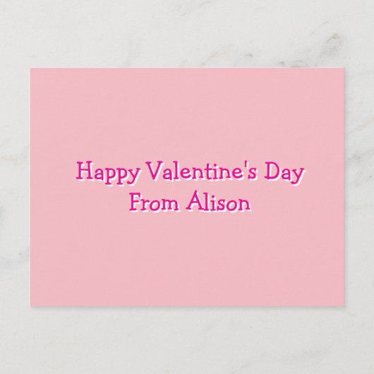 Personalized Cute Milkshake Classroom Valentine Briefkaart (Achterkant)