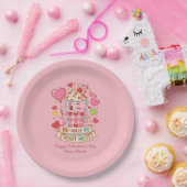 Personalized Cute Milkshake Classroom Valentine Papieren Bordje (Feest)