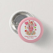 Personalized Cute Milkshake Classroom Valentine Ronde Button 3,2 Cm (Voorkant /achterkant)