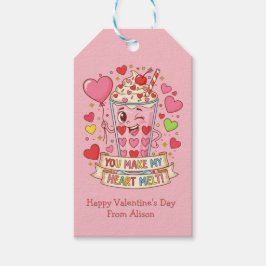 Personalized Cute Milkshake Valentine Cadeaulabel