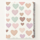 Personalized Cute Minimal Heart Pastel Notitieboek (Achterkant)