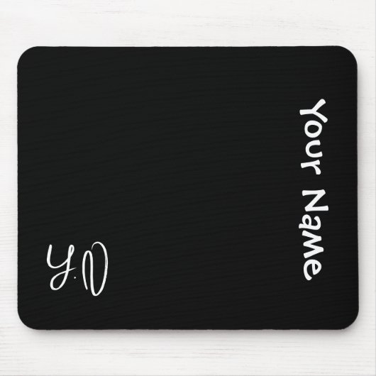 Personalized Cute Mouse Pad – Name & Initials Gift Muismat (Voorkant)