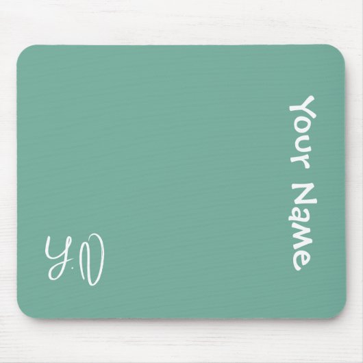 Personalized Cute Mouse Pad – Name & Initials Gift Muismat (Voorkant)
