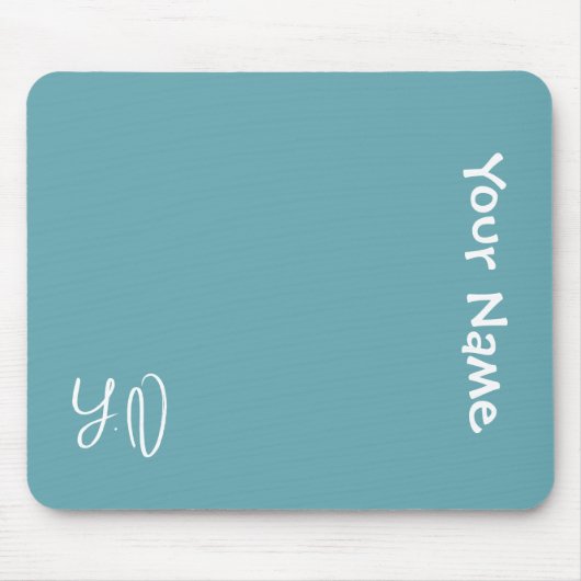 Personalized Cute Mouse Pad – Name & Initials Gift Muismat (Voorkant)