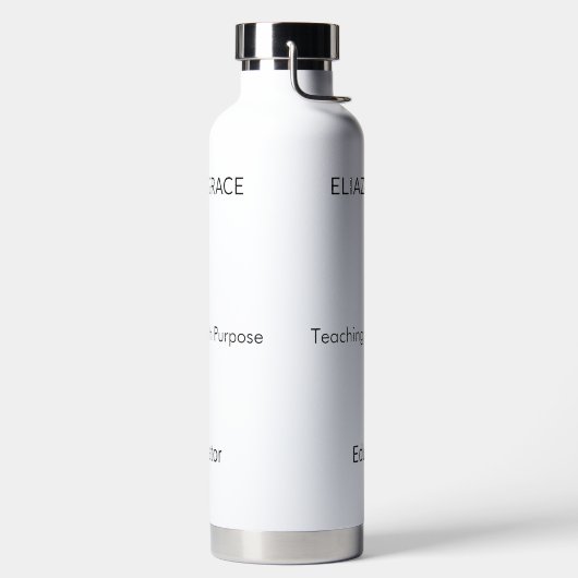 Personalized Cute Name Quote Confident Teacher Waterfles (Links)