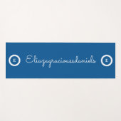 Personalized Cute Name Script And Calligraphy Blue Yogamat (Voorkant (horizontaal))