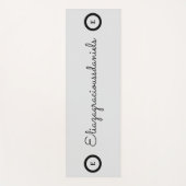 Personalized Cute Name Script And Calligraphy Grey Yogamat (Voorkant)