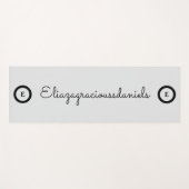 Personalized Cute Name Script And Calligraphy Grey Yogamat (Voorkant (horizontaal))