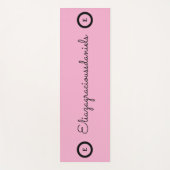 Personalized Cute Name Script And Calligraphy Pink Yogamat (Voorkant)