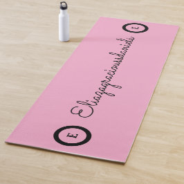 Personalized Cute Name Script And Calligraphy Pink Yogamat