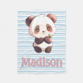 Personalized Cute Panda Fleece Deken (Voorkant)