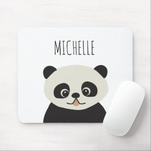 Personalized Cute Panda Illustration Muismat
