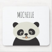 Personalized Cute Panda Illustration Muismat (Voorkant)
