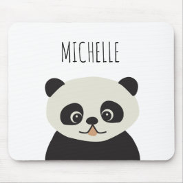 Personalized Cute Panda Illustration Muismat