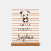Personalized Cute Panda Sweet Dreams Acryl Bord (Voorkant)