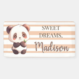 Personalized Cute Panda Sweet Dreams Banner