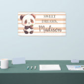 Personalized Cute Panda Sweet Dreams Banner (Beurs)
