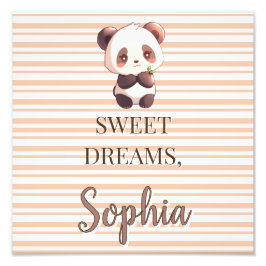 Personalized Cute Panda Sweet Dreams Foto Afdruk