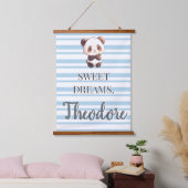 Personalized Cute Panda Sweet Dreams Hangend Wandkleed (Slaapkamer)